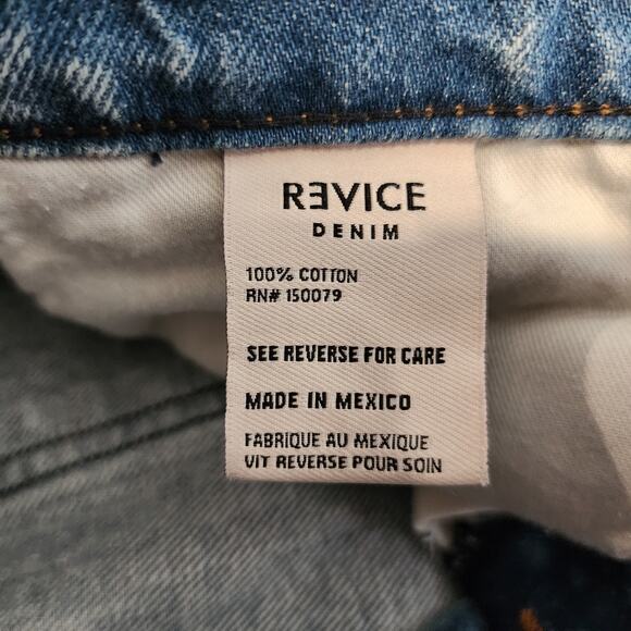 Revice Straight Leg Jeans Size 28 High Rise Button Fly Denim - Picture 8 of 9